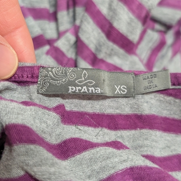 PrAna Adrienne Striped Purple Knit Tank Maxi Dress Women's XS - Picture 4 of 7